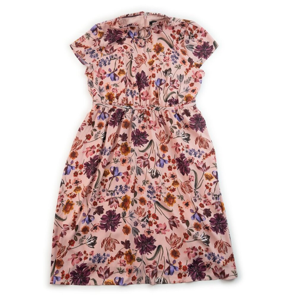 J. CREW Short Sleeve Midi Dutch Floral Dress size XL